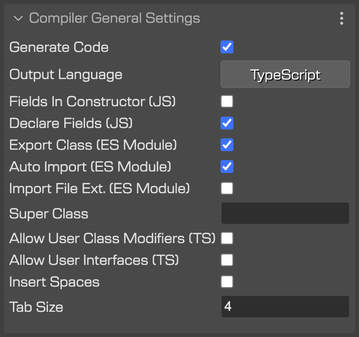 general settings