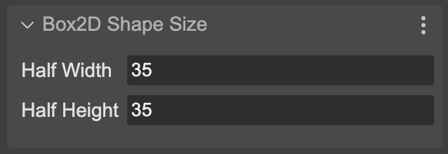 Shape size properties