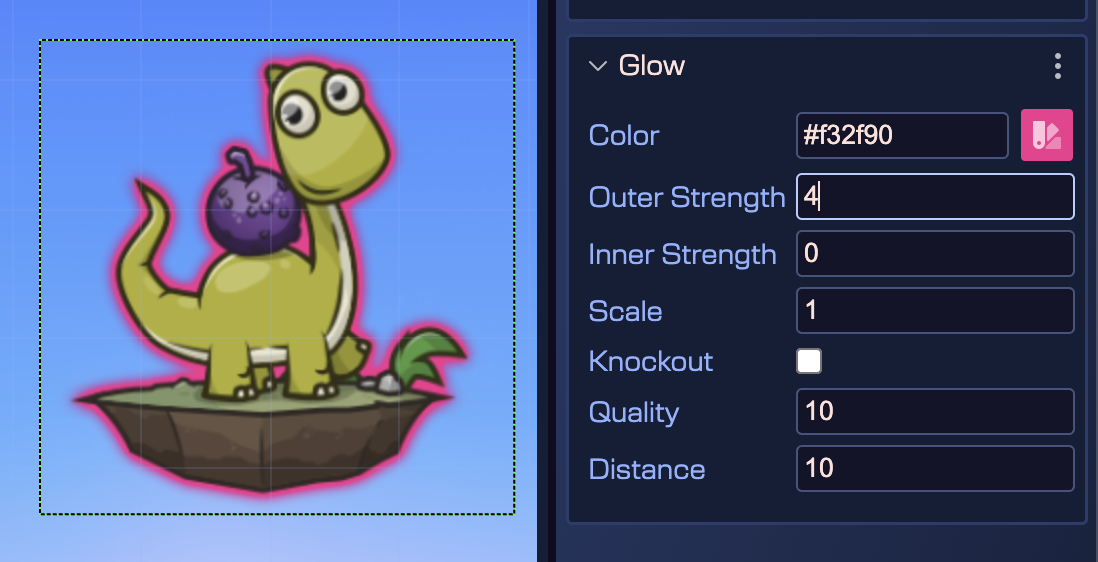 Glow filter