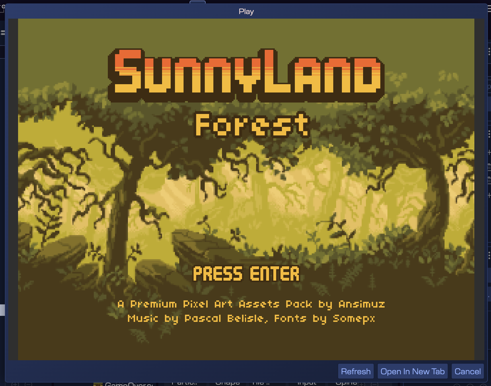 play game dialog