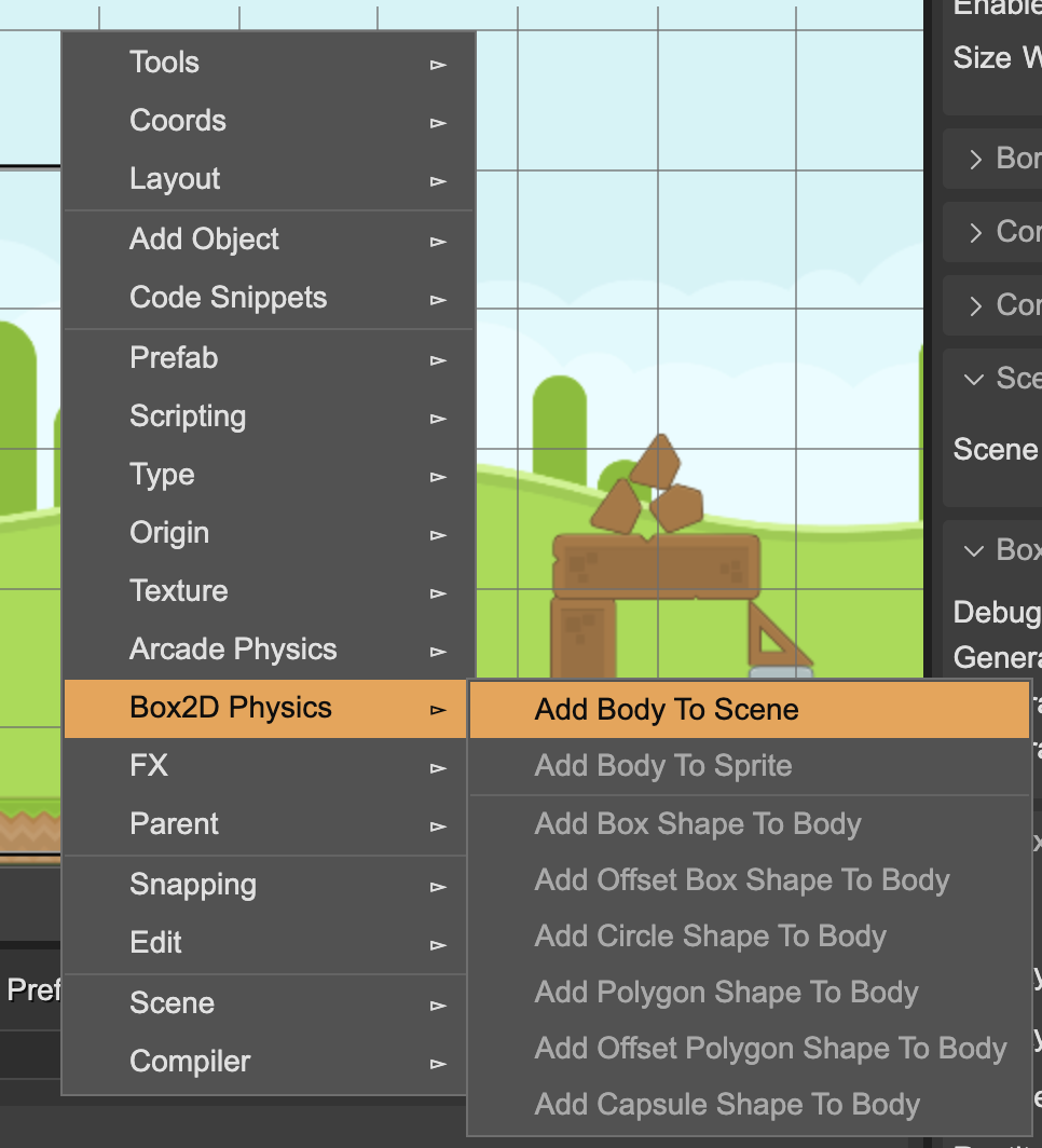 Add body to scene