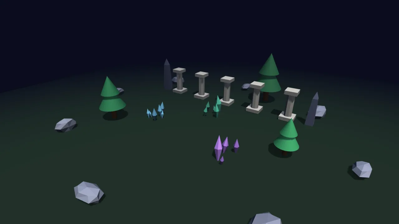 Procedural 3D shapes: a screenshot of its demo