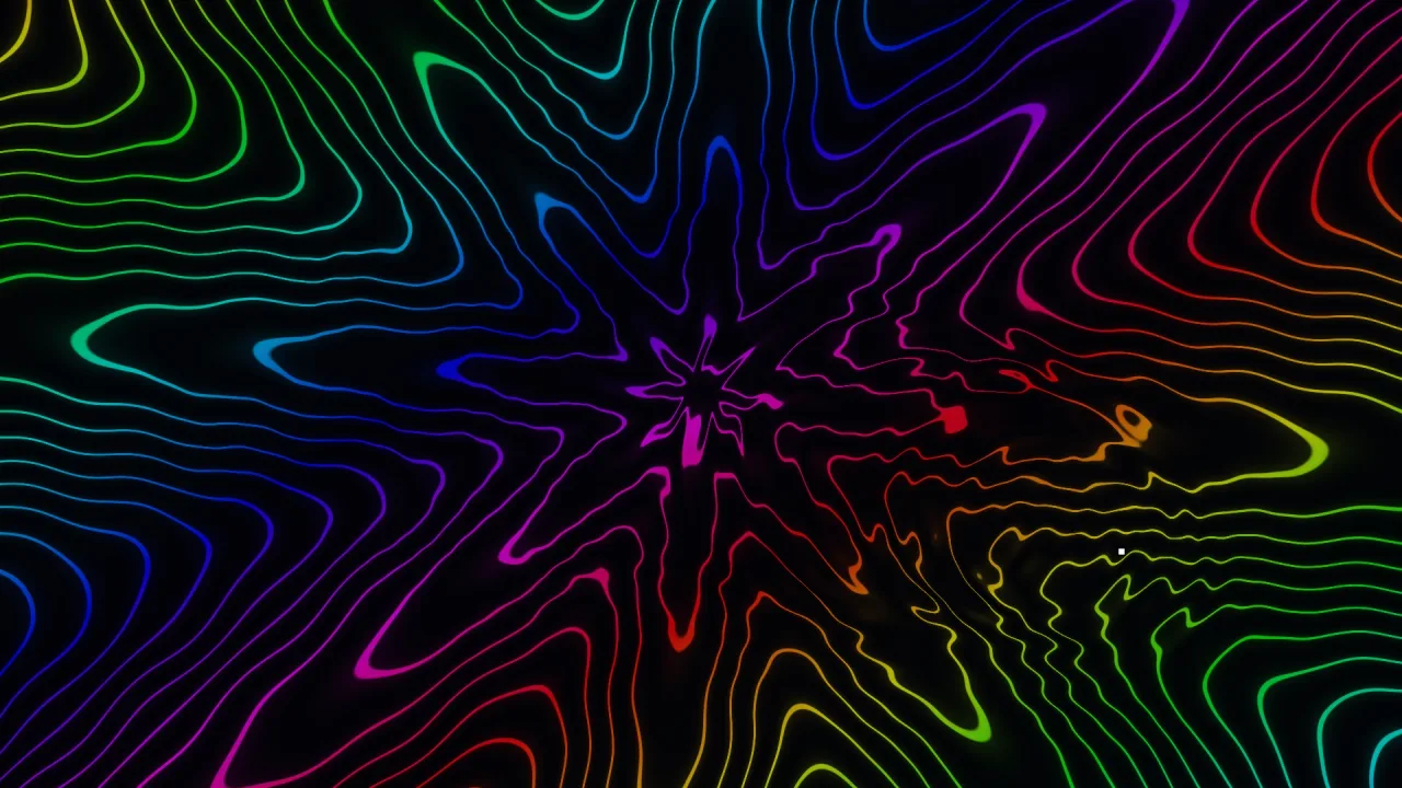 Reactive psychedelic backgrounds: a screenshot of its demo