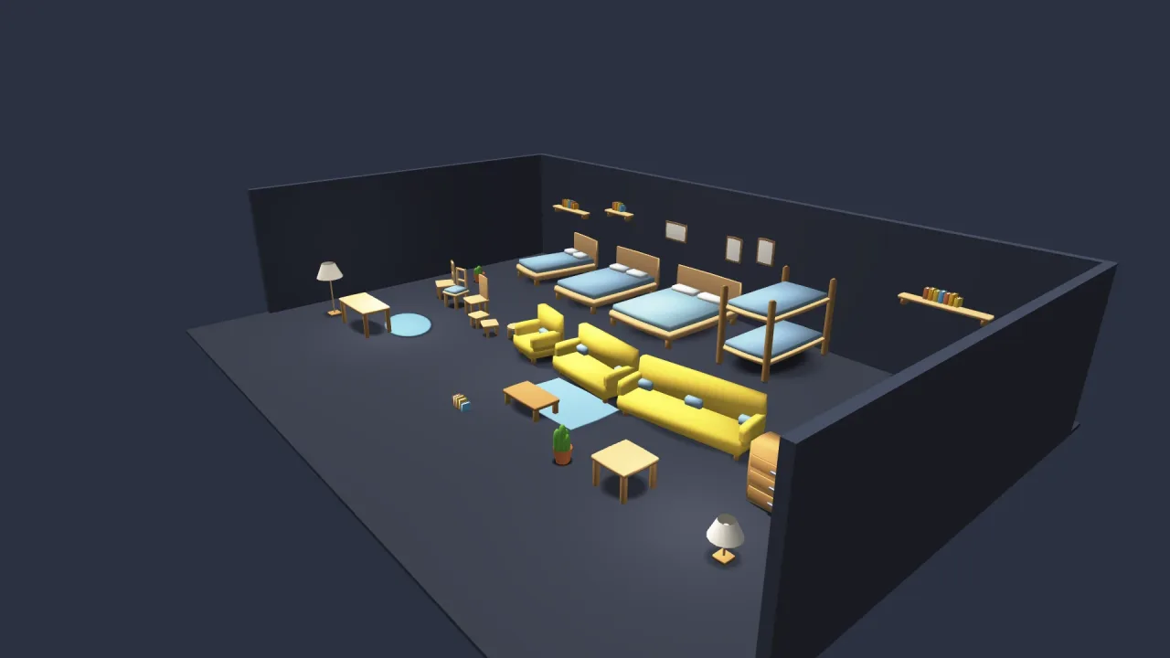 Blob Shadows: a screenshot of its demo
