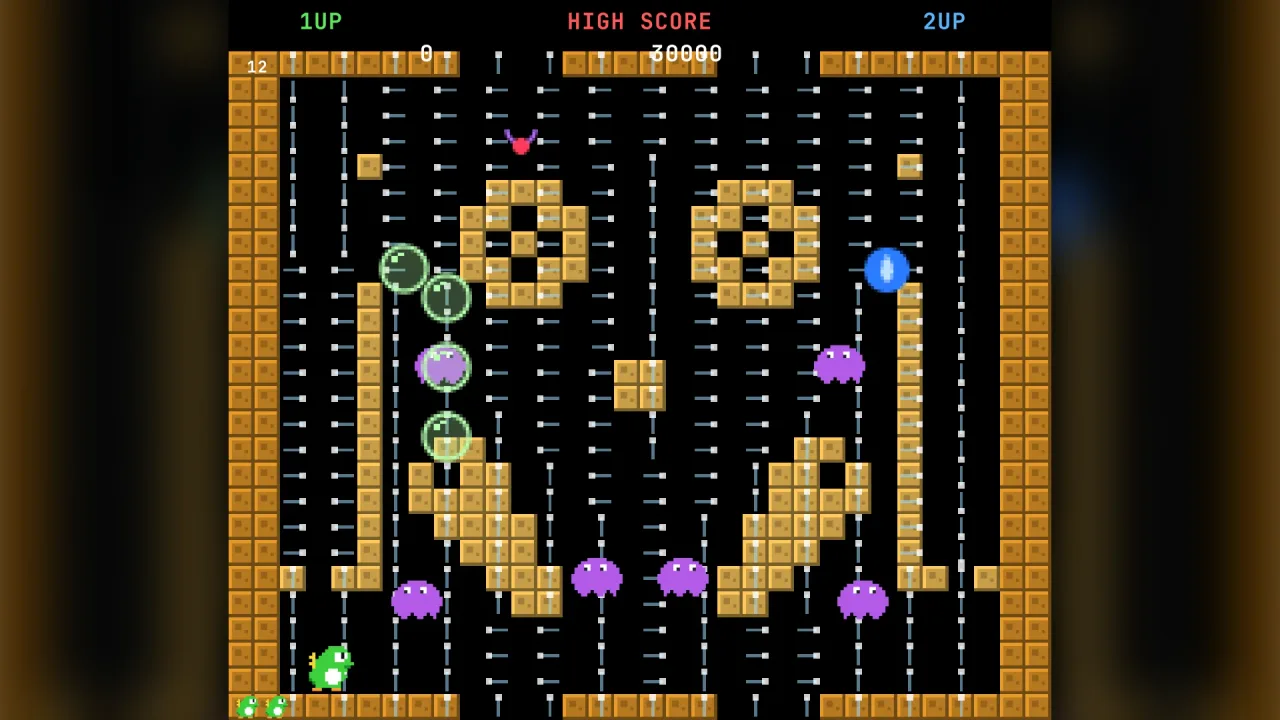 Bubble-capture cave rounds: a screenshot of its demo