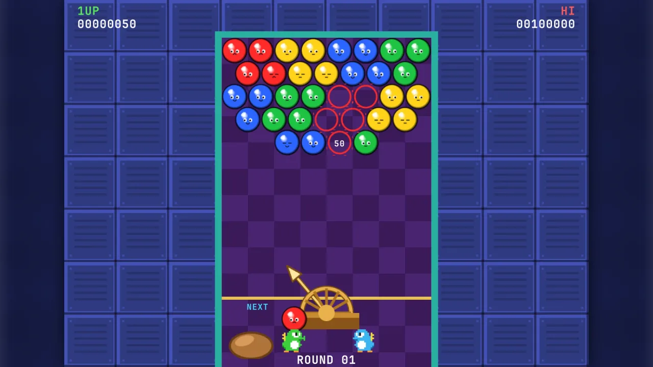 Bubble shooter: a screenshot of its demo