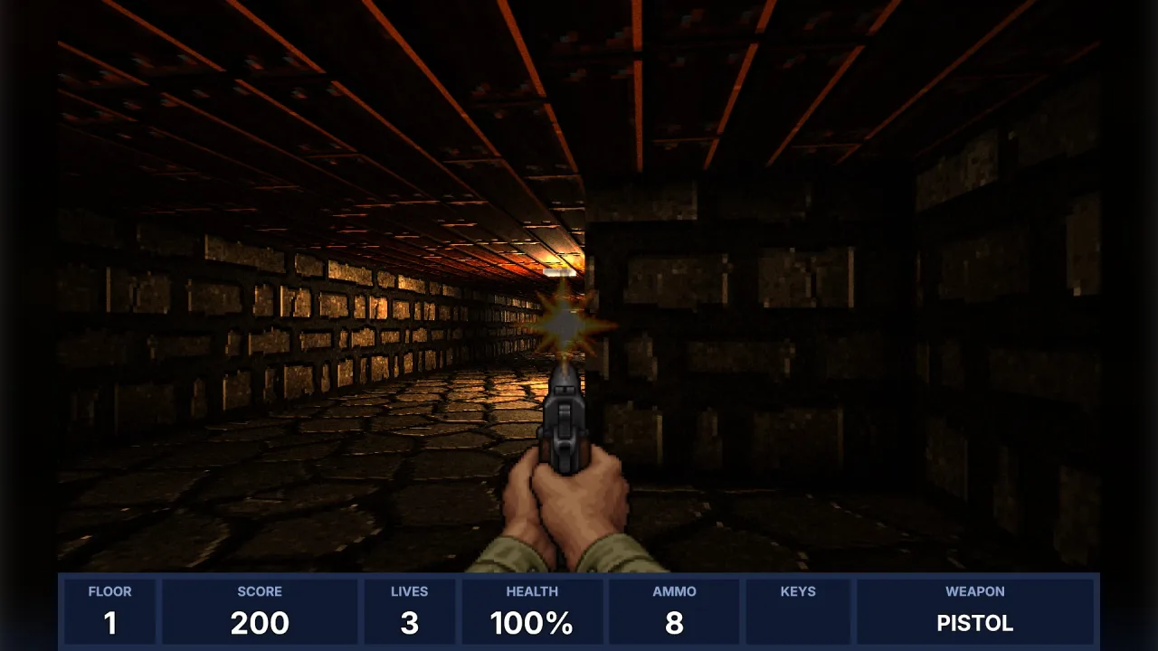 Cell dungeon map: a screenshot of its demo