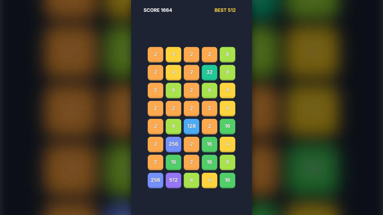 Chain link puzzles: a screenshot of its demo