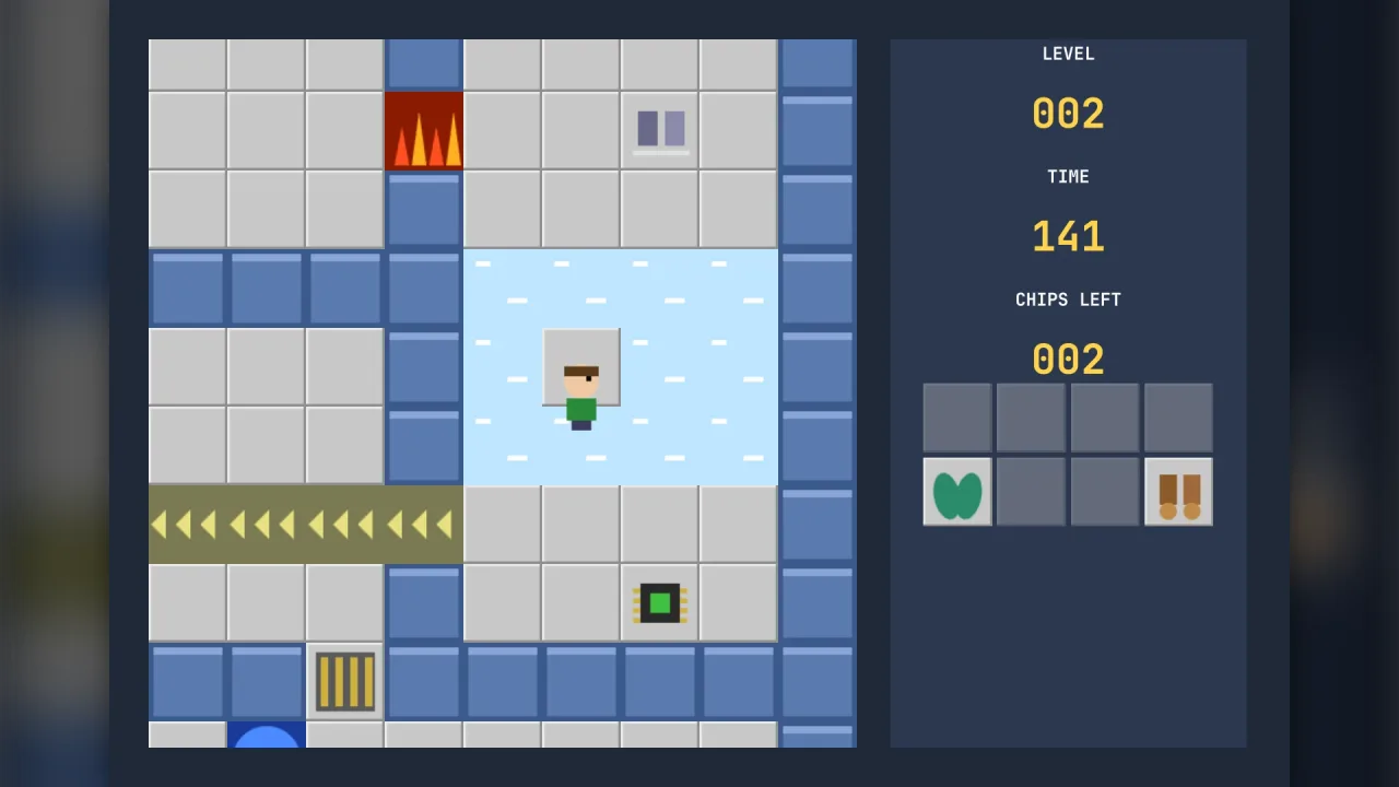 Key-and-door tile puzzles: a screenshot of its demo