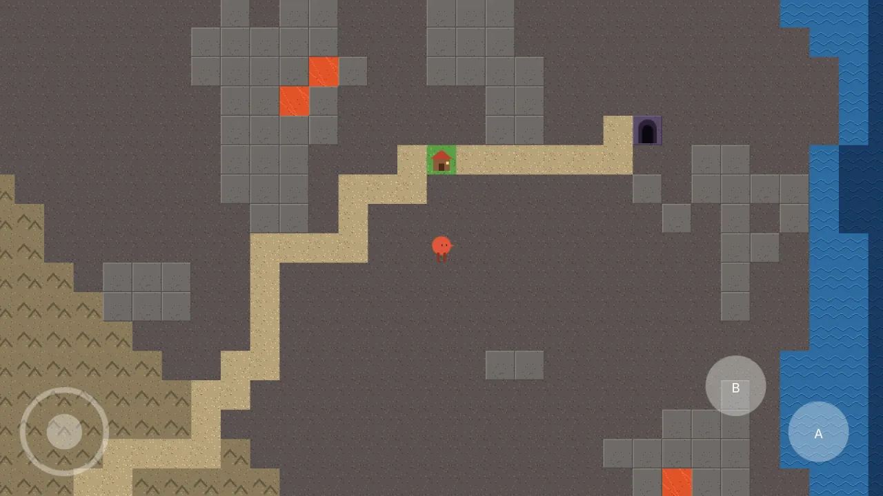 On-screen touch controls: a screenshot of its demo