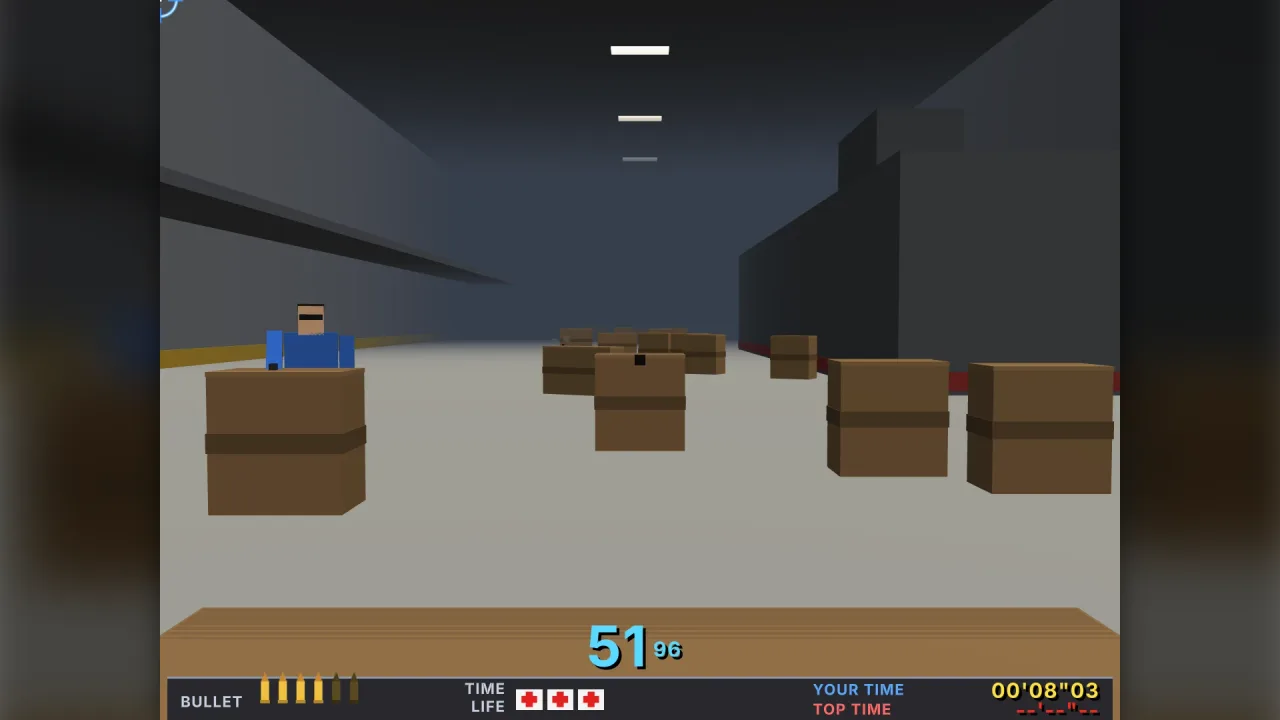 Cover shooter: a screenshot of its demo