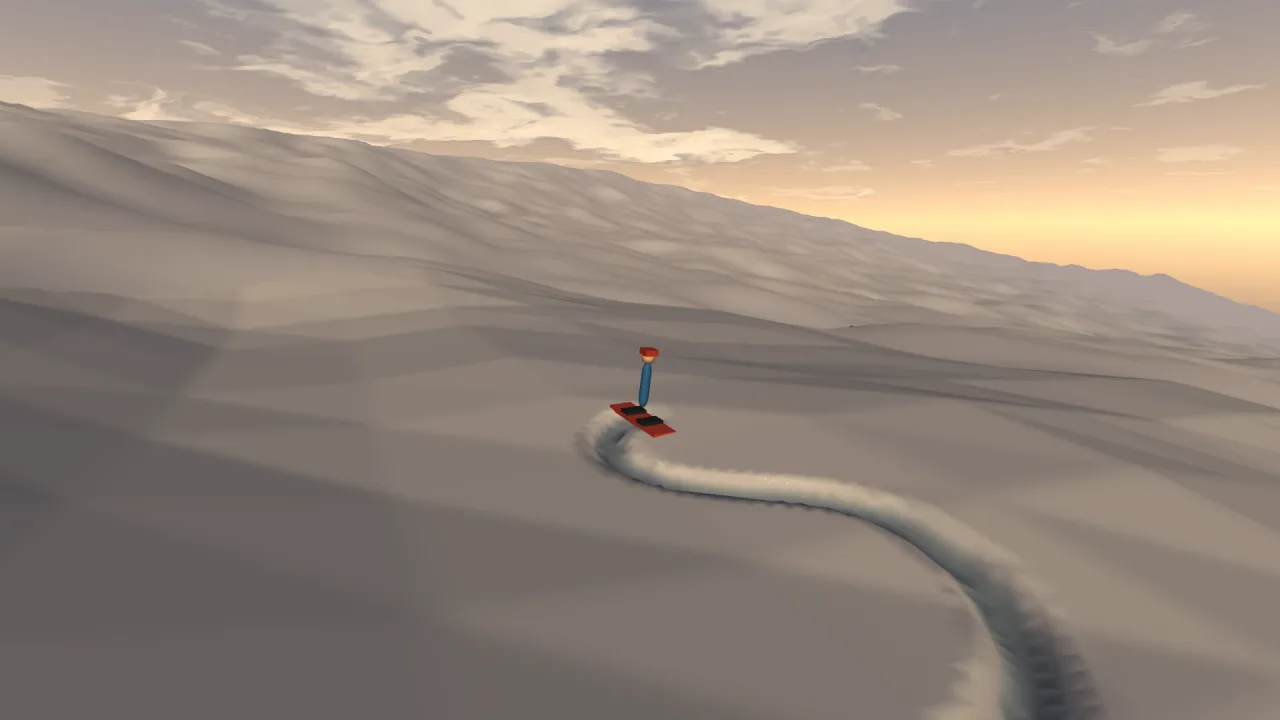 Deformable Terrain: a screenshot of its demo