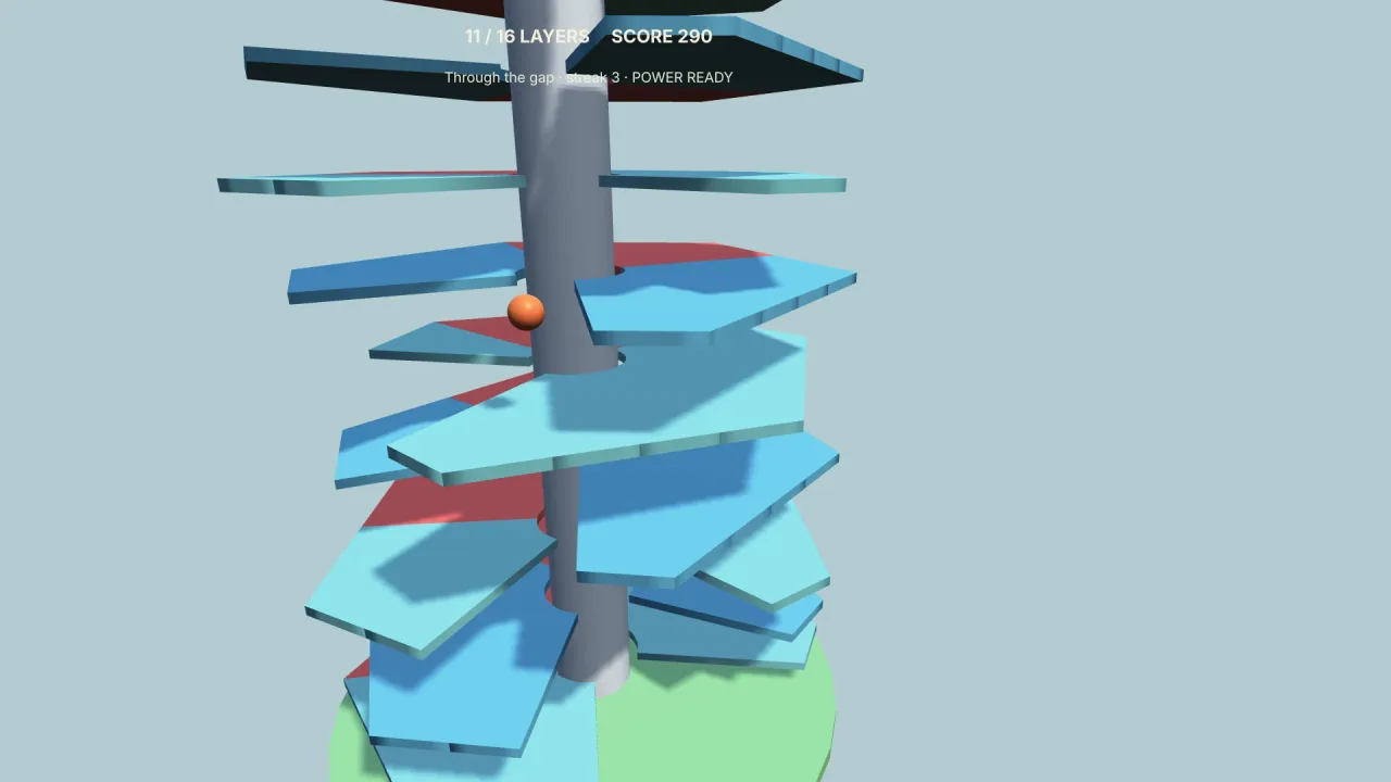 Drop tower: a screenshot of its demo