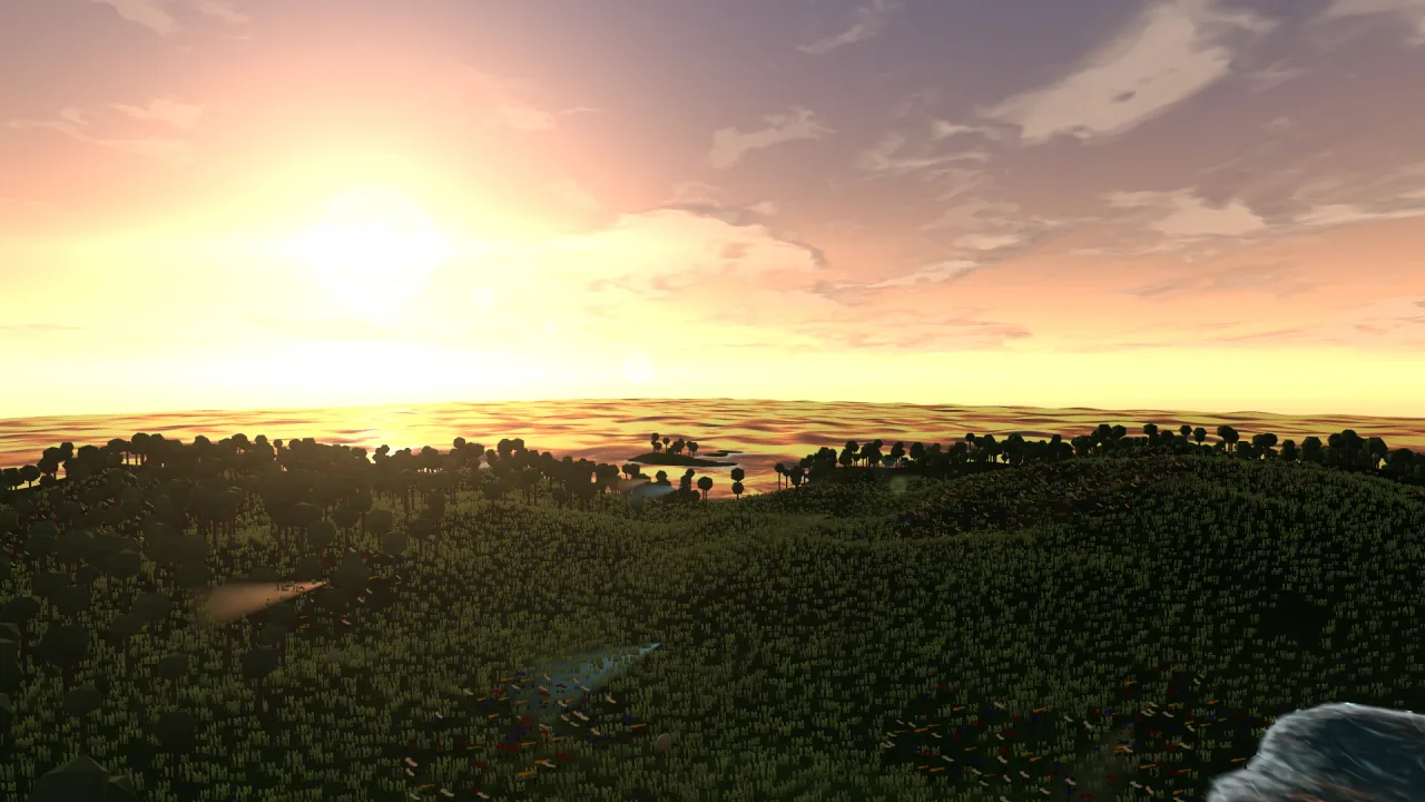 Lens Flare: a screenshot of its demo