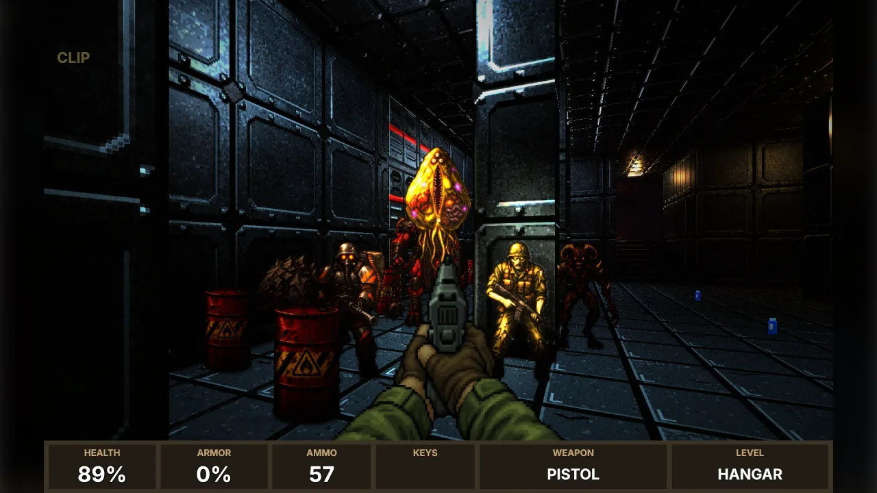 Shooter enemy art: a screenshot of its demo