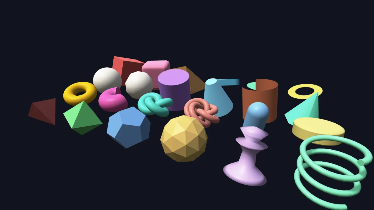 3D Geometry Builders: a screenshot of its demo
