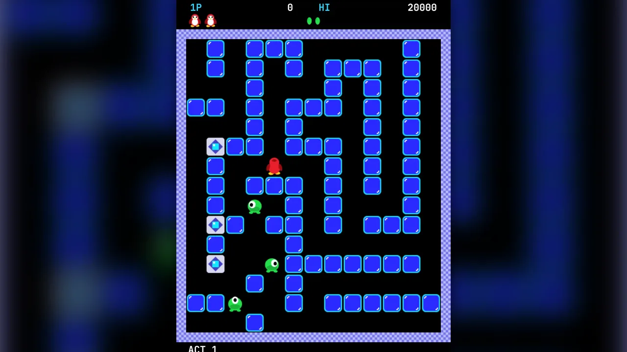 Grid kick: a screenshot of its demo