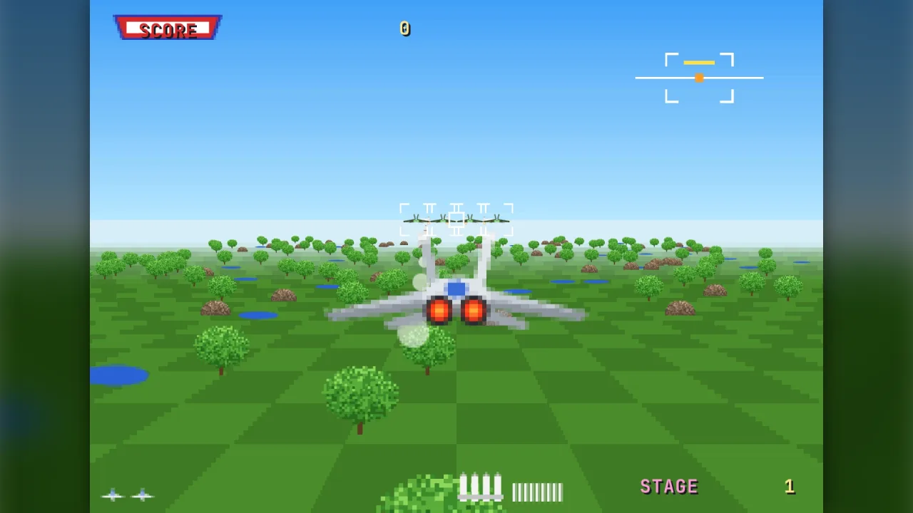 Jet combat: a screenshot of its demo