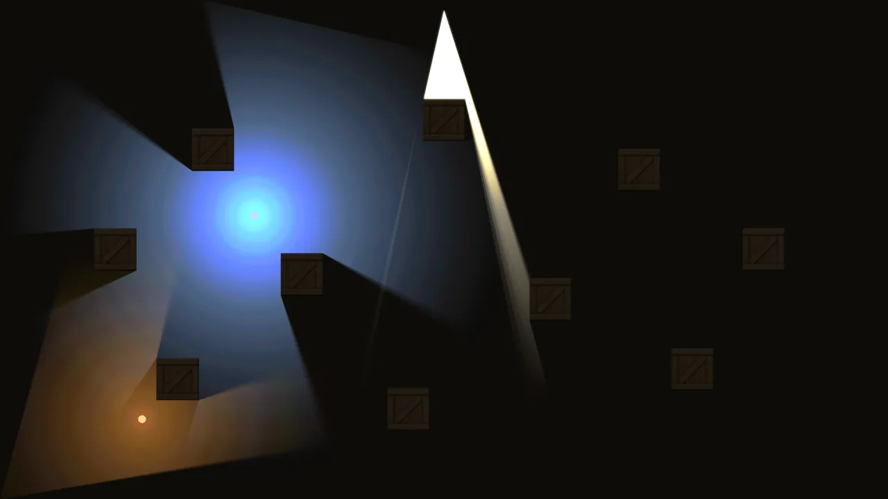 2D point lights: a screenshot of its demo