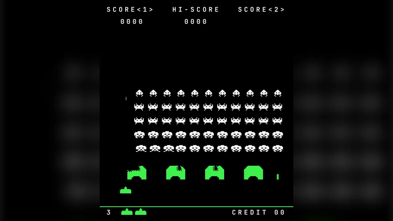 Marching fleet shooter: a screenshot of its demo