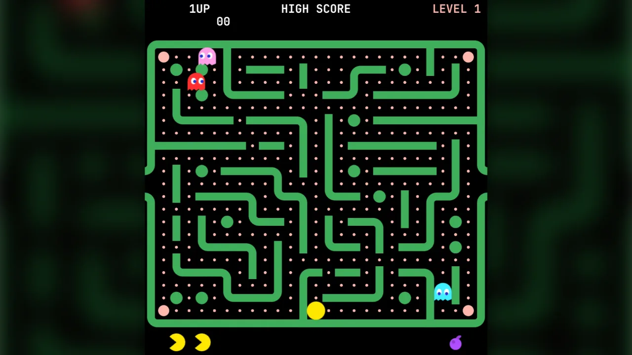 Maze chase: a screenshot of its demo