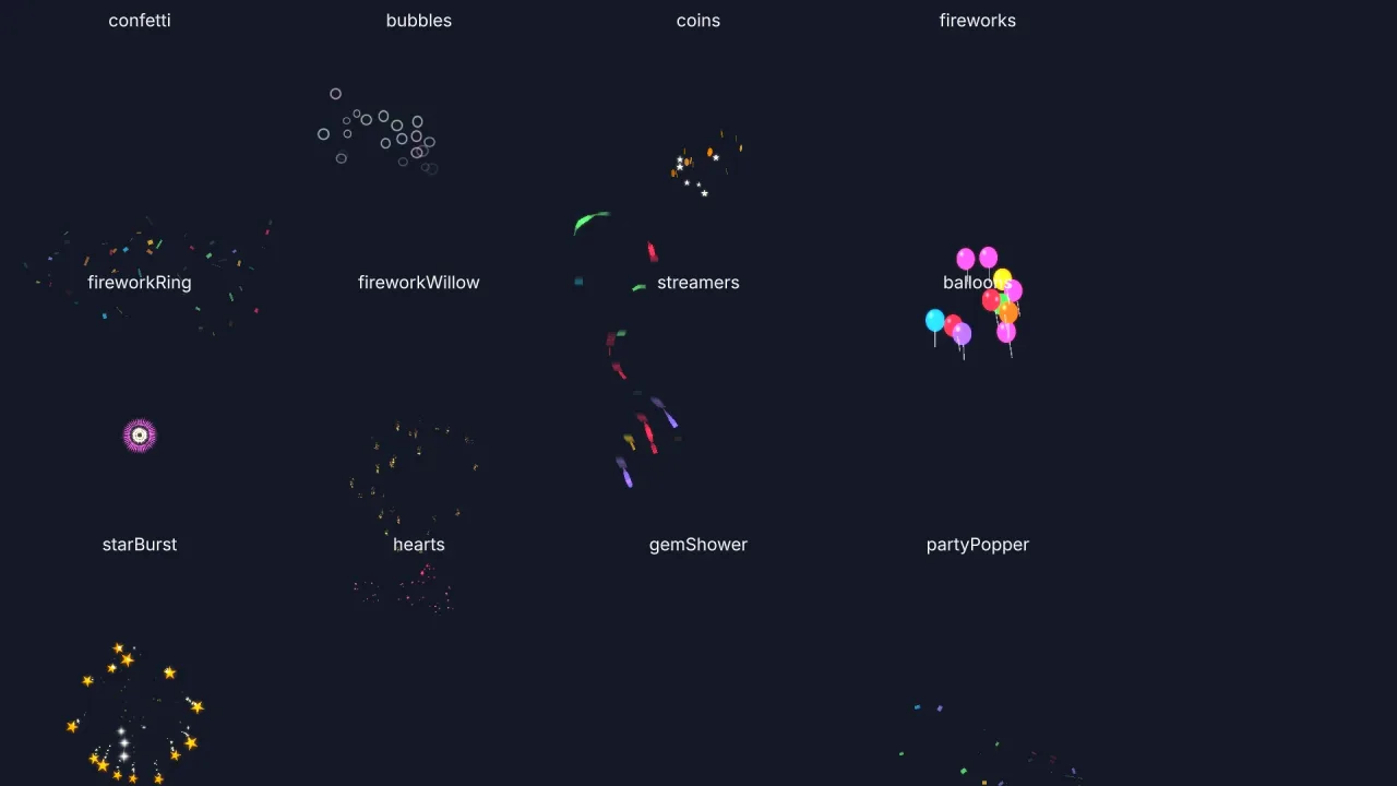 Particle textures: a screenshot of its demo