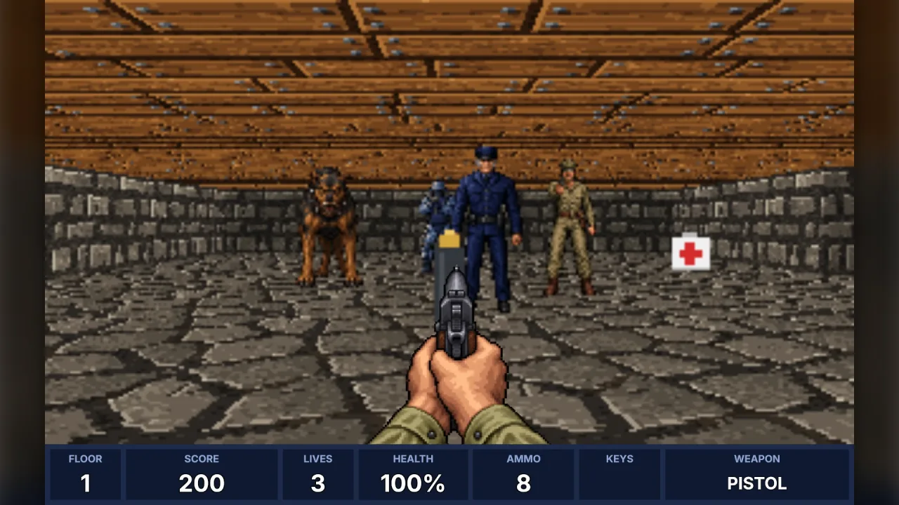 Raycast corridor view: a screenshot of its demo