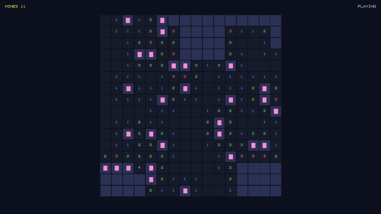 Reveal puzzles: a screenshot of its demo