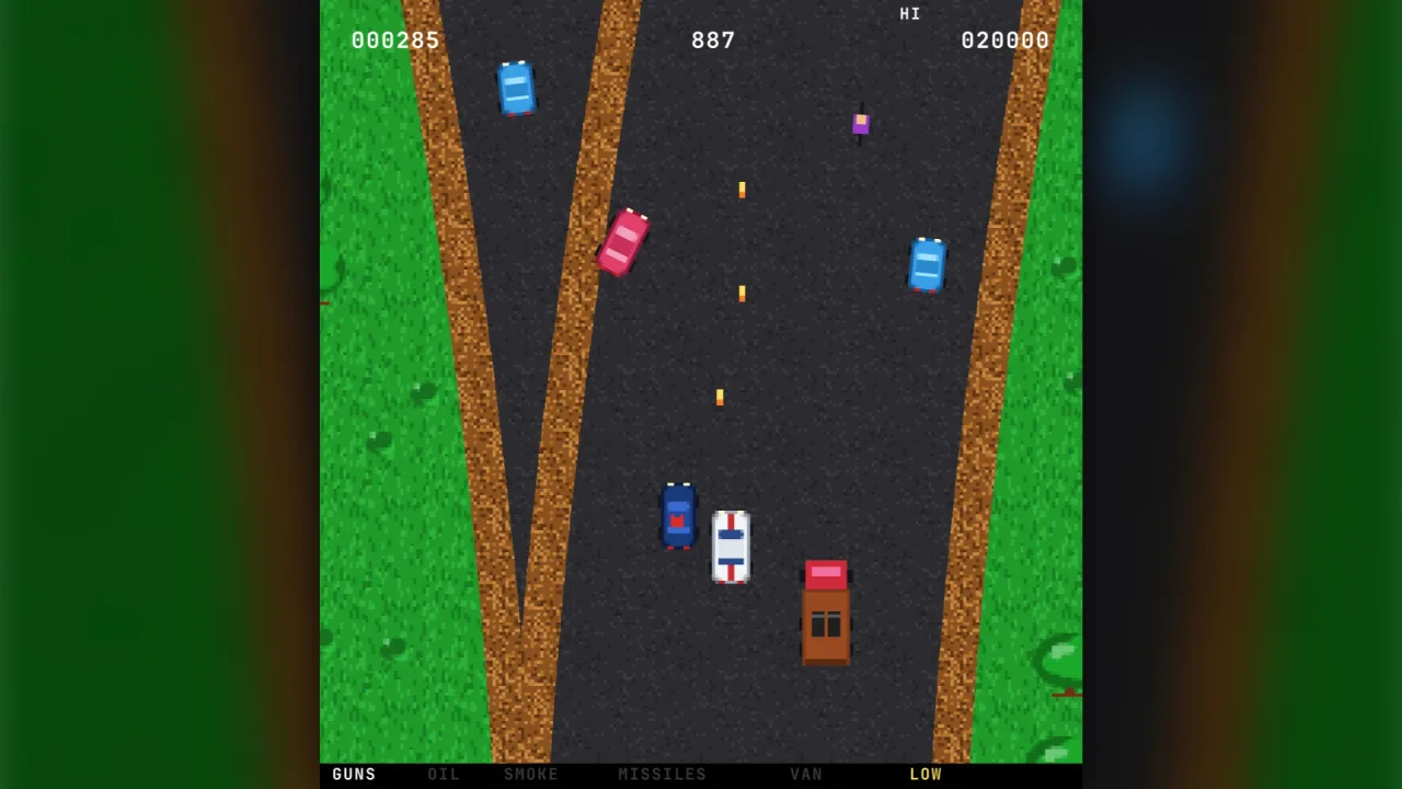 Road combat: a screenshot of its demo