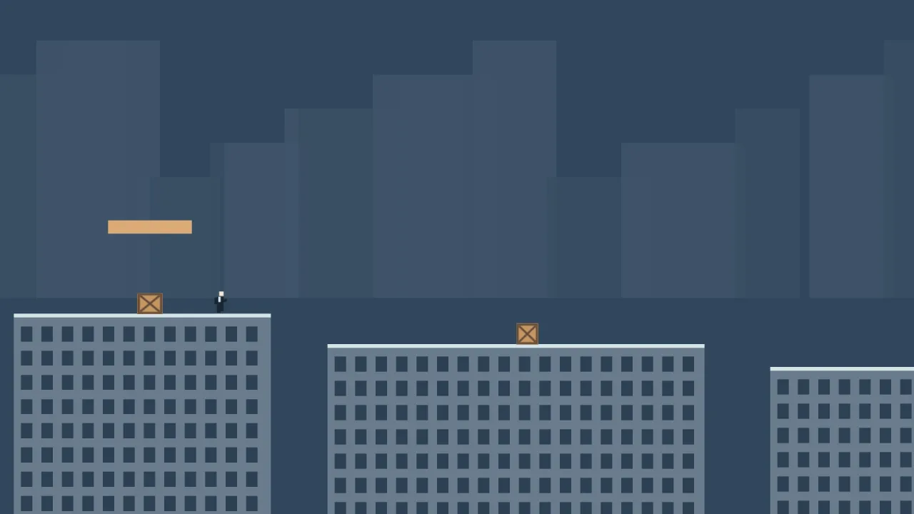 Rooftop Runner 2D: a screenshot of its demo