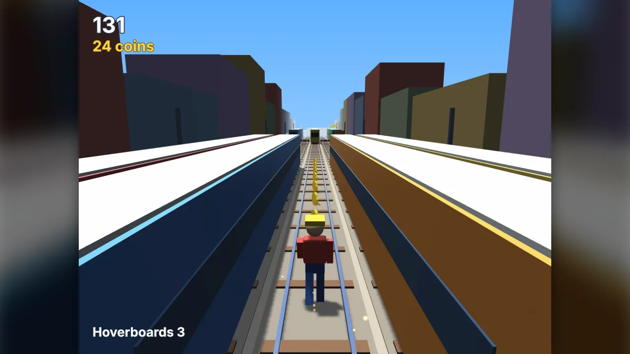 Endless runner core: a screenshot of its demo