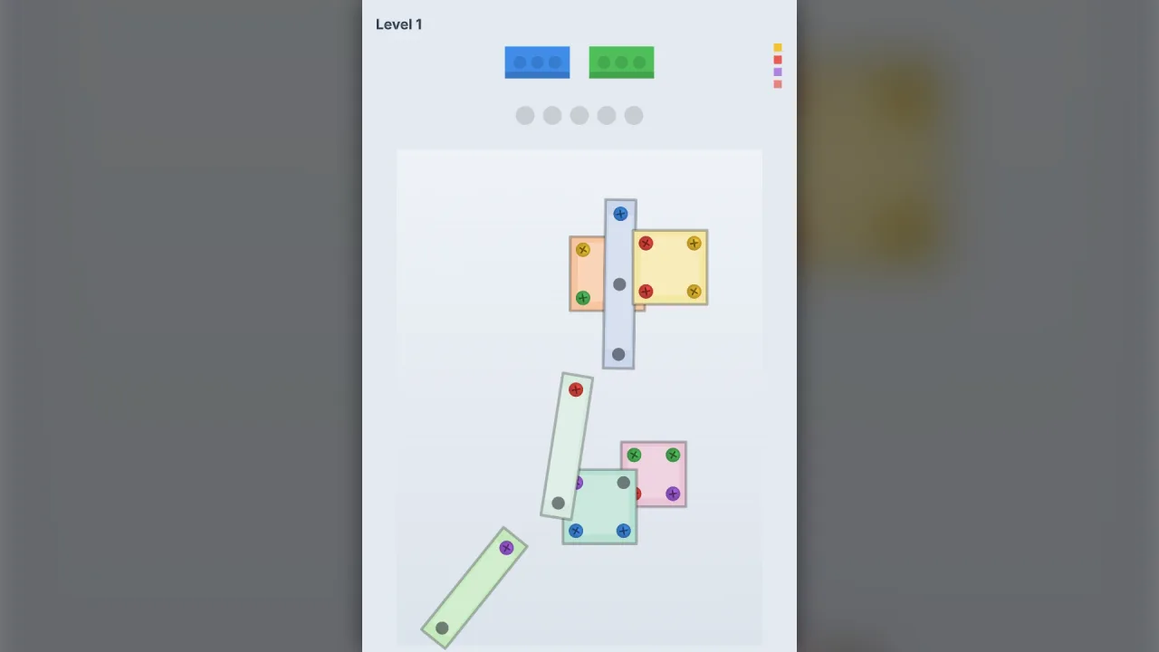 Screw colour-sorting puzzles: a screenshot of its demo