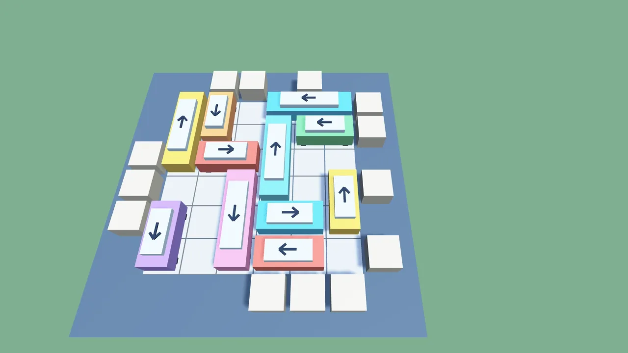 Sliding block puzzles: a screenshot of its demo