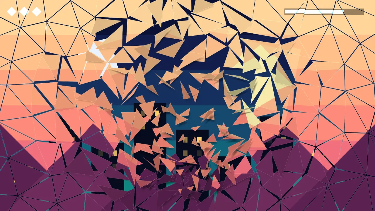 Scene transitions: a screenshot of its demo