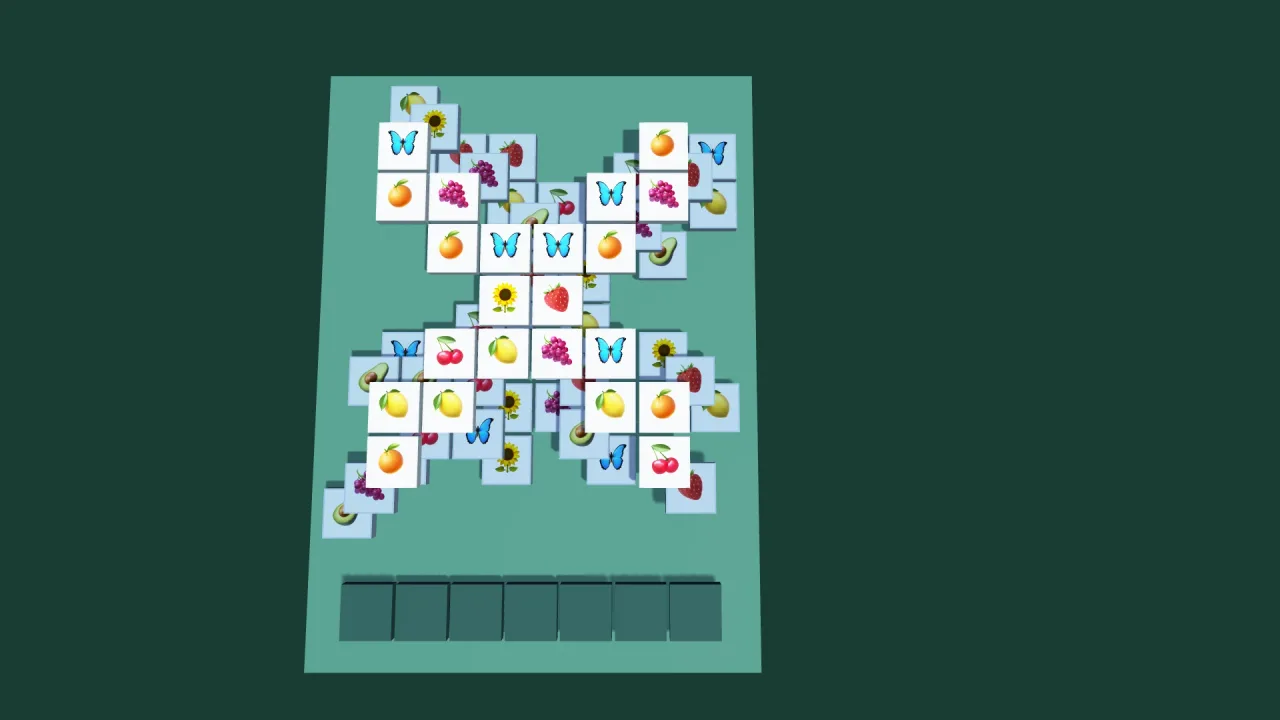 Tray matching puzzles: a screenshot of its demo
