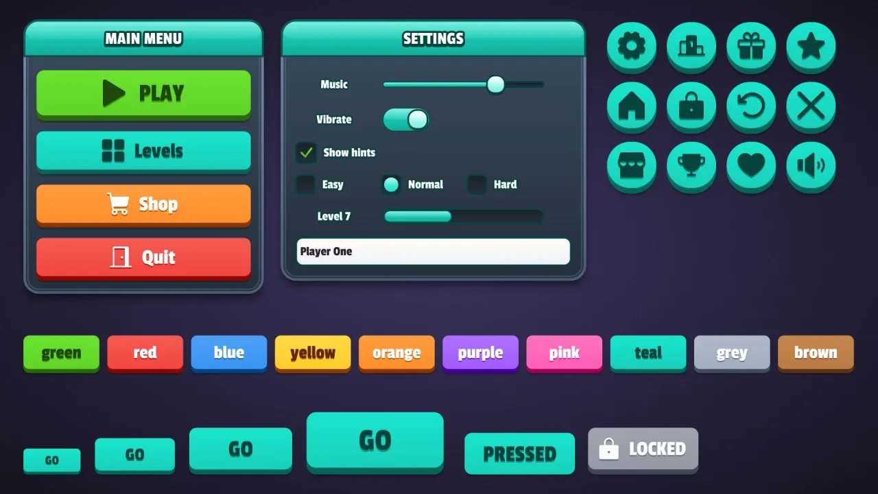 Block UI skin: a screenshot of its demo