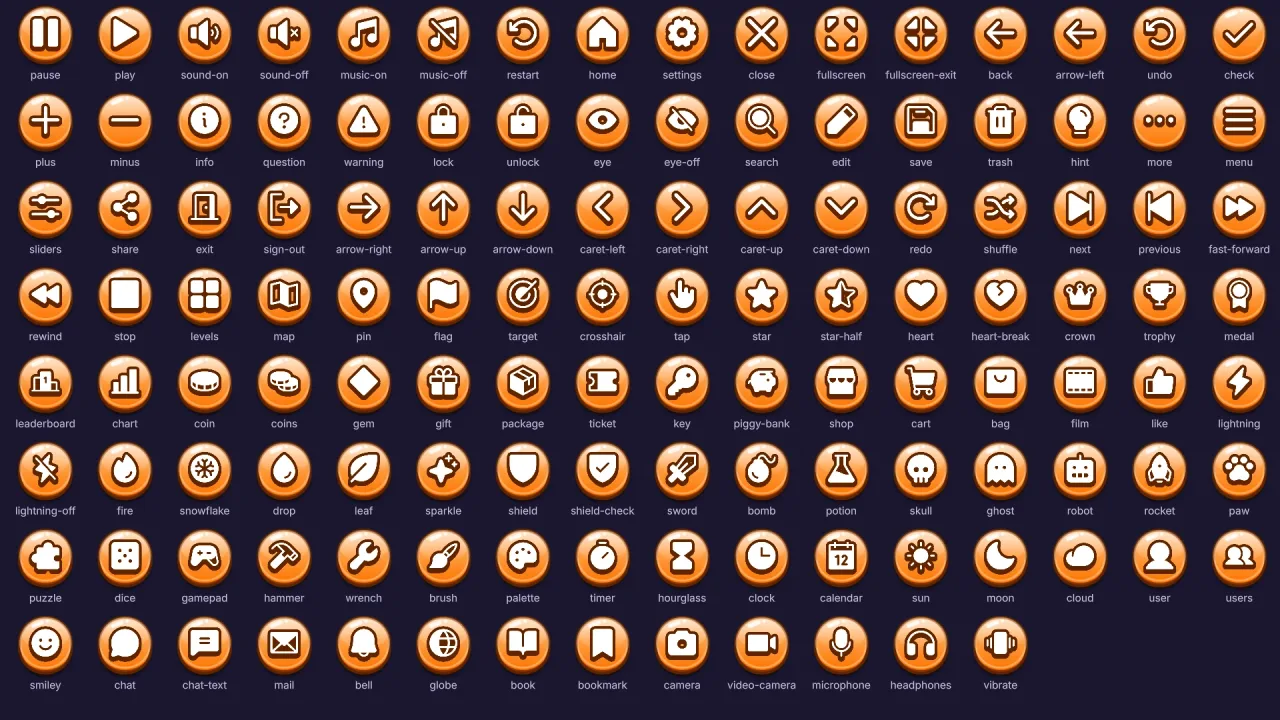 Game UI skins core: a screenshot of its demo