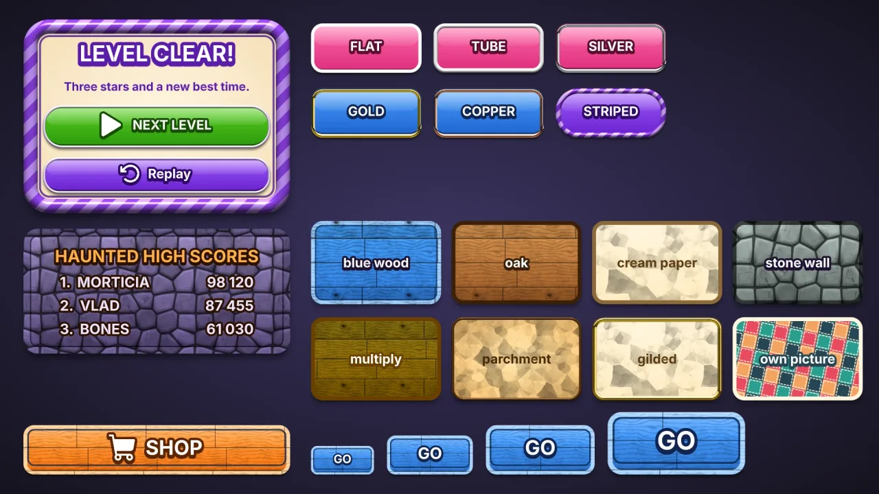 Crumpled paper texture: a screenshot of its demo