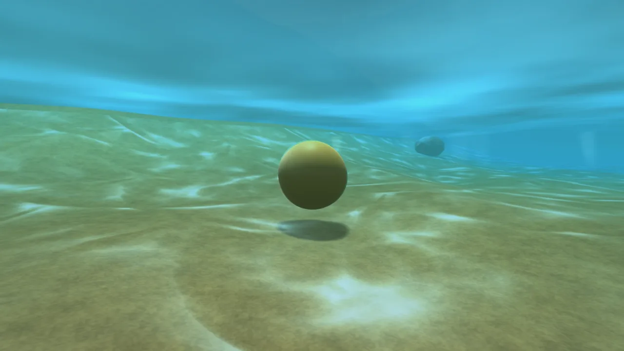 Underwater: a screenshot of its demo