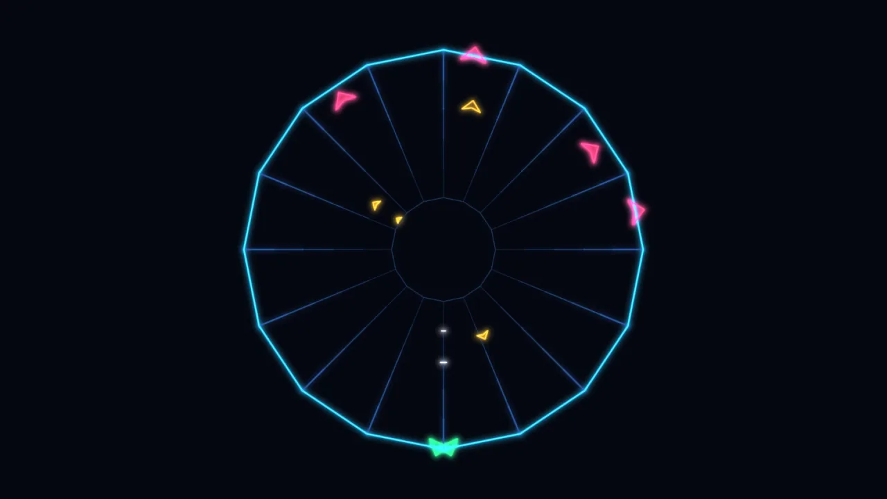 Tube Playfield: a screenshot of its demo