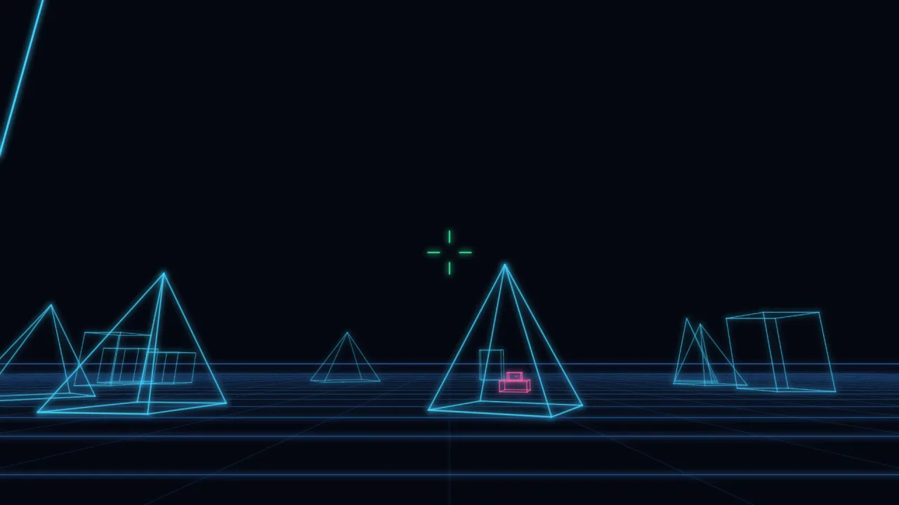 Projected Wireframe: a screenshot of its demo