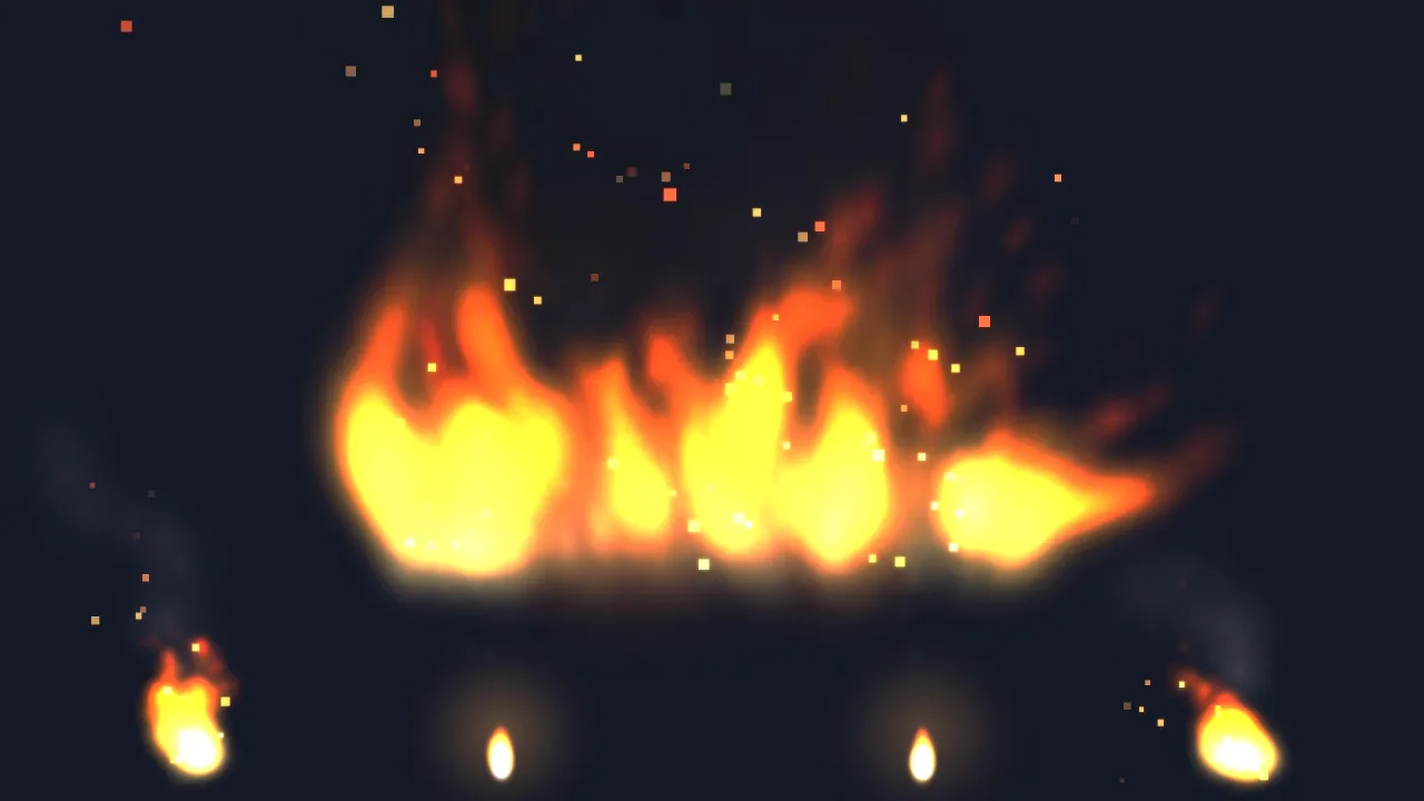 Fire Effects: a screenshot of its demo