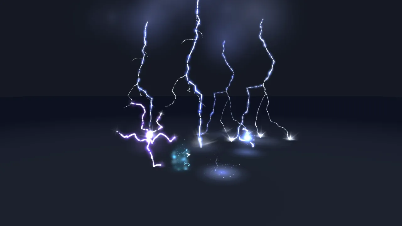 3D Lightning Effects: a screenshot of its demo