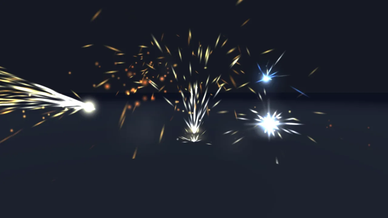 3D Spark Effects: a screenshot of its demo