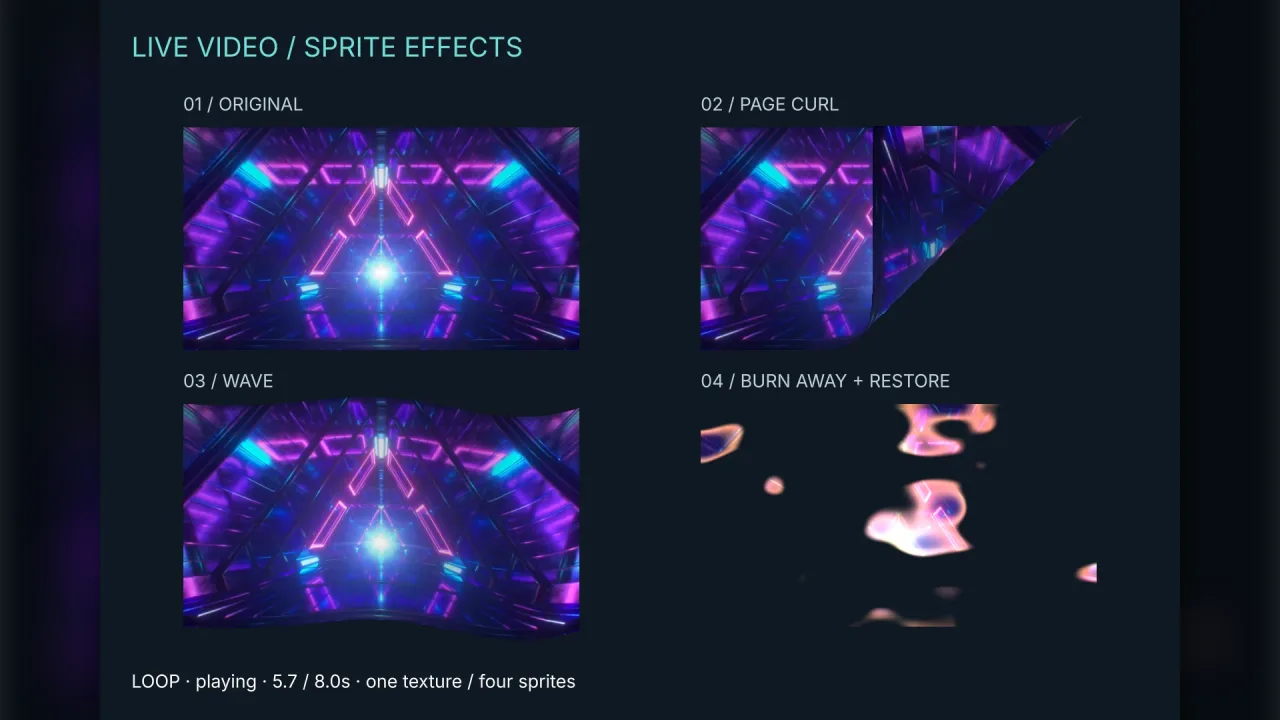 Video textures: a screenshot of its demo