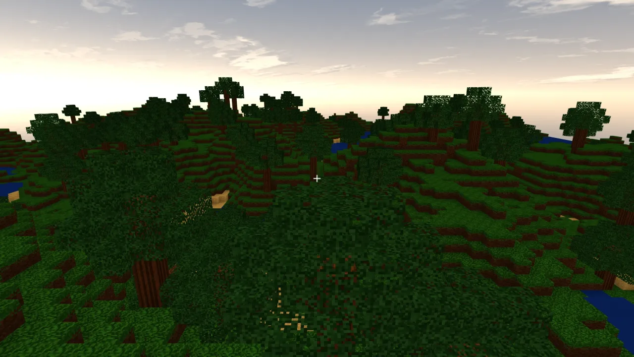 Voxel World: a screenshot of its demo